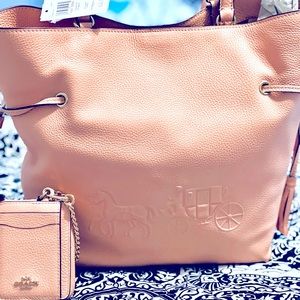 NWT Coach Tote with Card holder Wallet